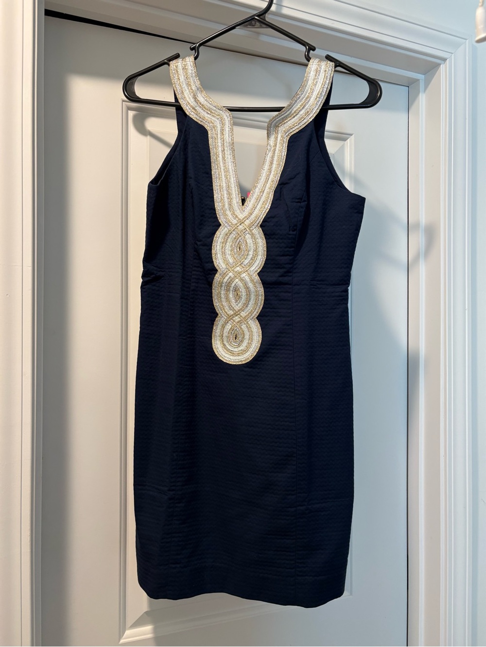 Lily Pulitzer navy valli shift dress